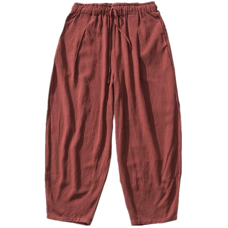 Summer Clothing Men Linen - سراويل حريمي من القطن والكتان للرجال