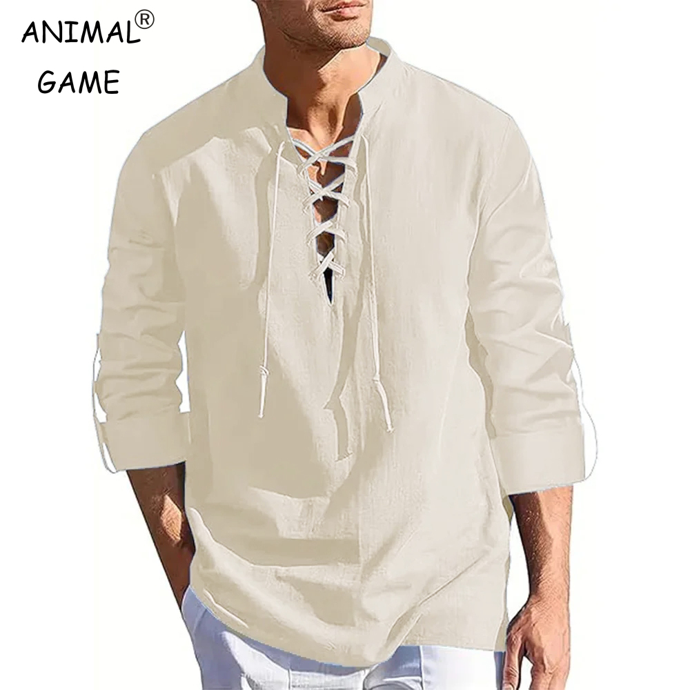 Summer Viking Clothing - قميص عصر النهضة الرجالي القراصنة القرون