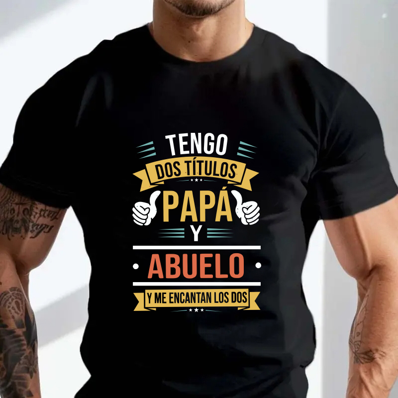 Summer Clothing In Spanish - تي شيرت بطبعة 'إذا كان الأب