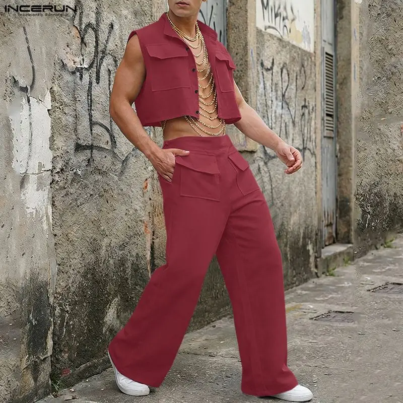 Summer Clothing Types - طقم رجالي من INCERUN، قميص بدون