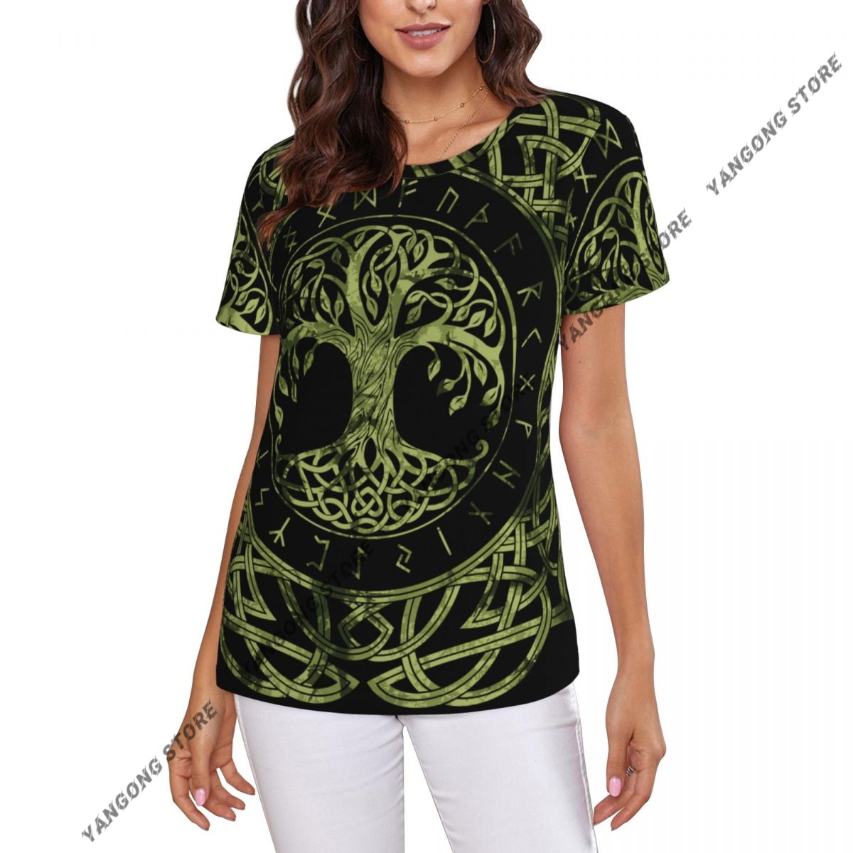 Summer Viking Clothing - المرأة تي شيرت نورس الشمال فايكنغ