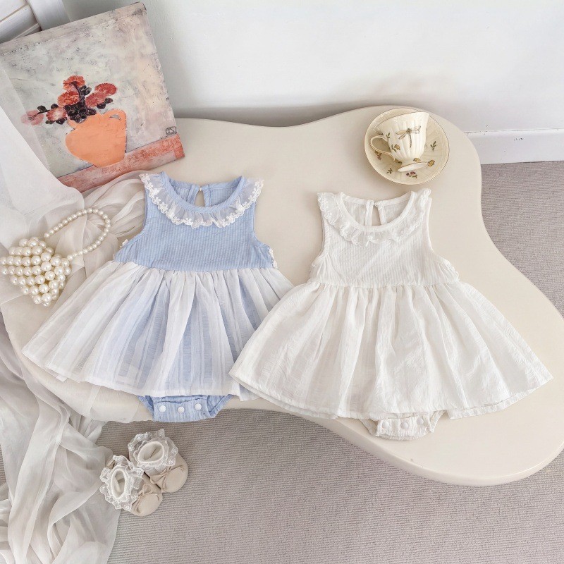Summer Clothing Wraps - فستان أميرة صيفي للبنات الرضع HY2842،