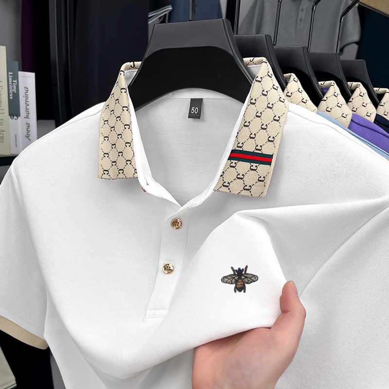 Summer Clothing Men Linen - قميص بولو رجالي فاخر عالي الجودة