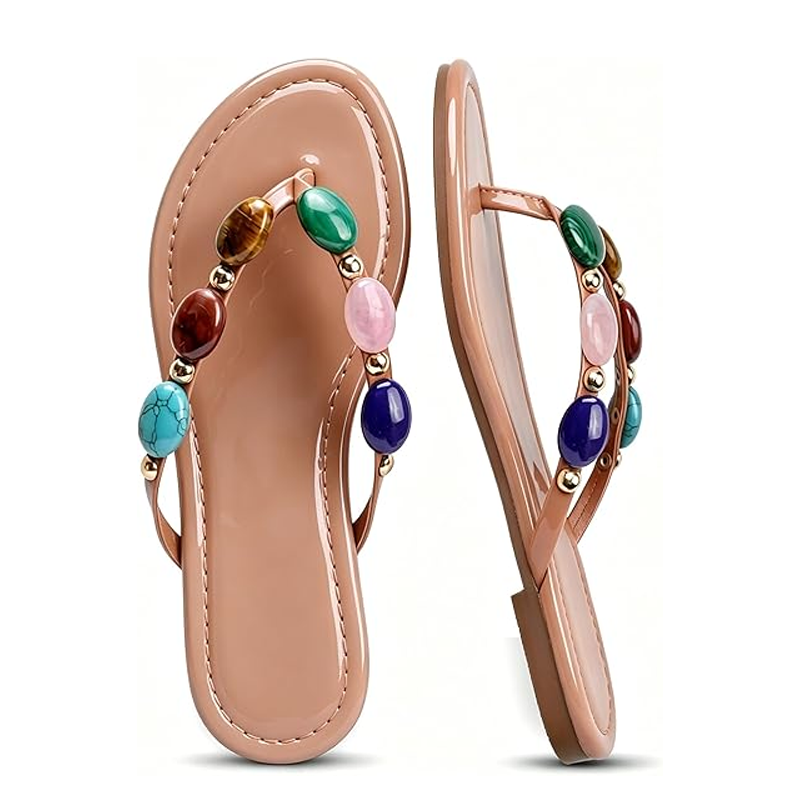 Flip Flop Jeweled - صنادل نسائية صيفية جديدة 2026 مزينة