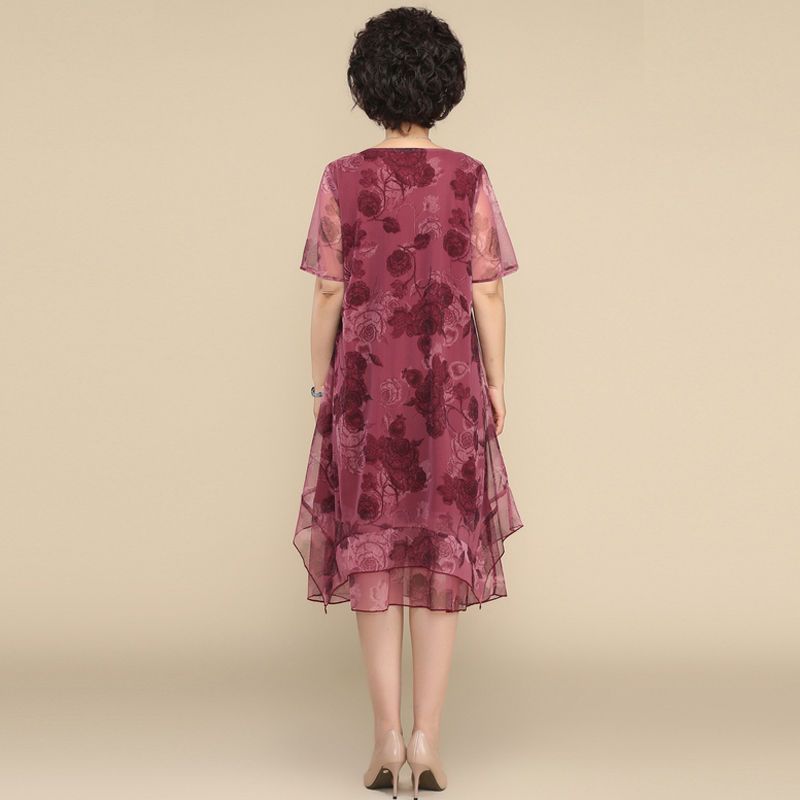 فستان متوسط الطول بطبعة زهور ع - مراجعة Summer Clothing For 70 Year Old Woman وسعره