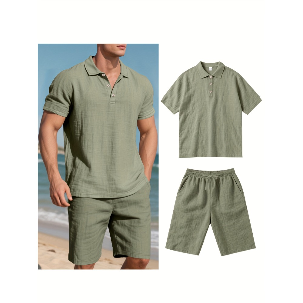 الصيف الرجال البدلة موضة الكتا - مراجعة Summer Clothing Men Linen وسعره