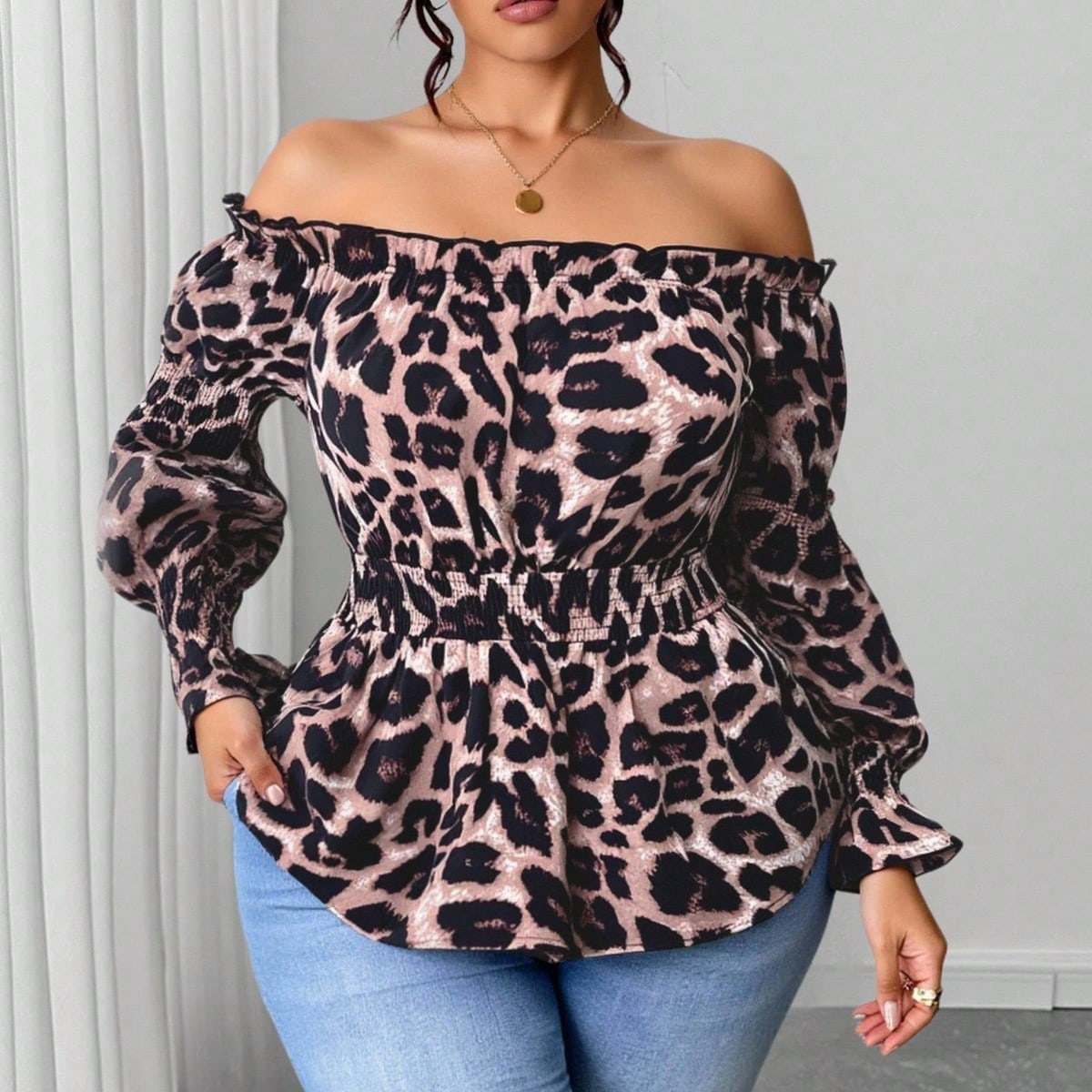 بلوزة نسائية بمقاسات كبيرة بطب - مراجعة Off Shoulder Blouse وسعره