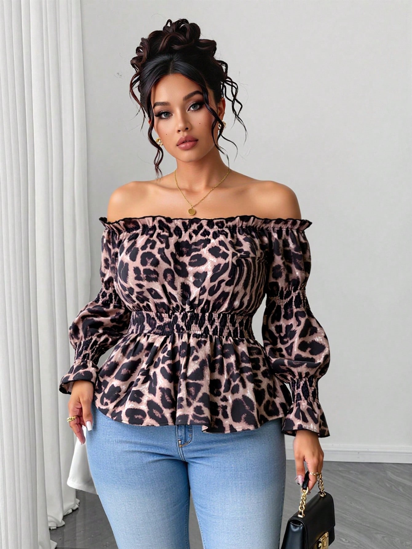 بلوزة نسائية بمقاسات كبيرة بطب - مراجعة Off Shoulder Blouse وسعره