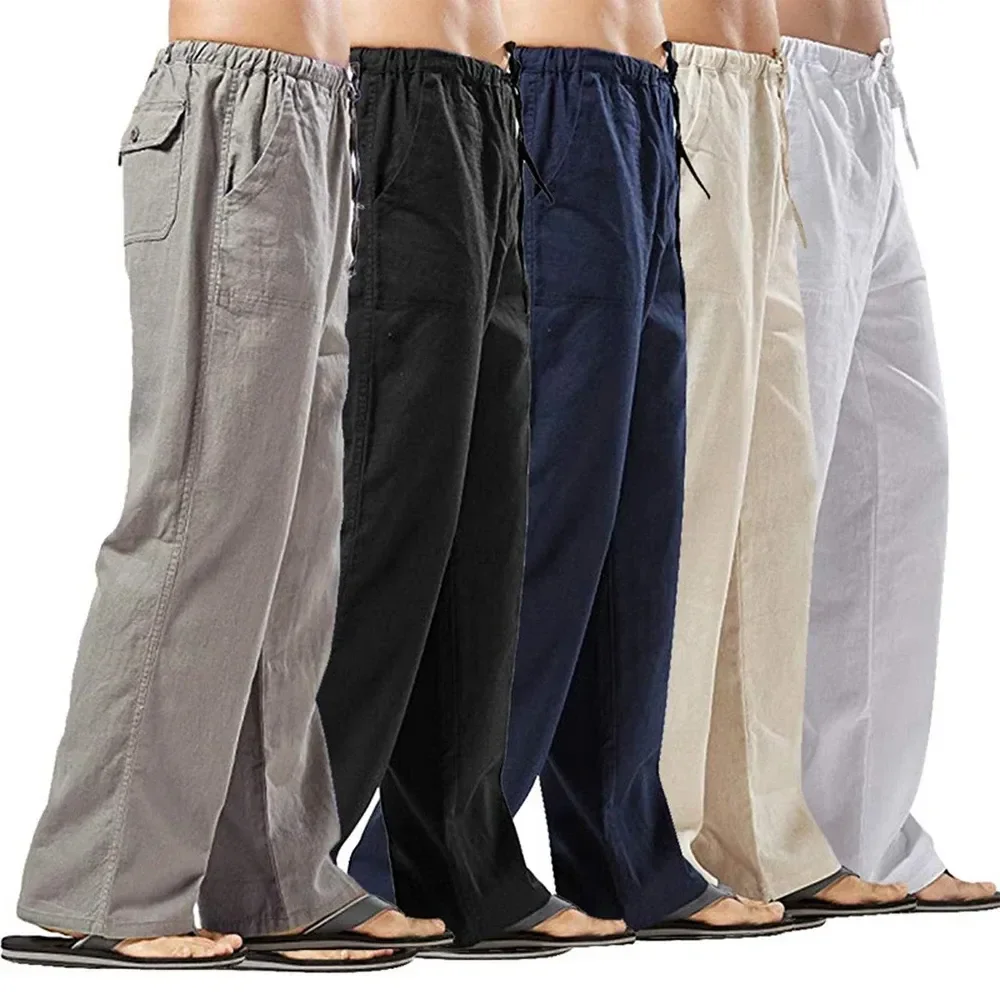 سراويل تقليدية للرجال سراويل ك - مراجعة Summer Clothing Men Linen وسعره