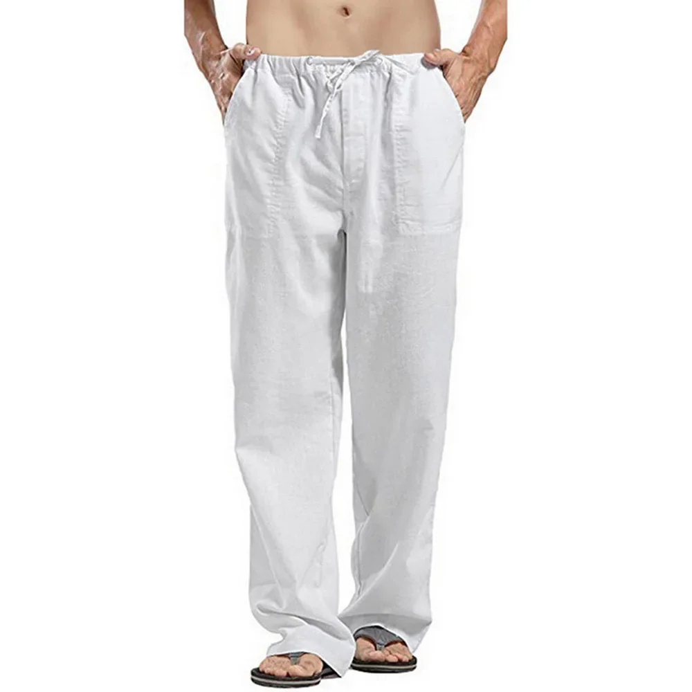 سراويل تقليدية للرجال سراويل ك - مراجعة Summer Clothing Men Linen وسعره