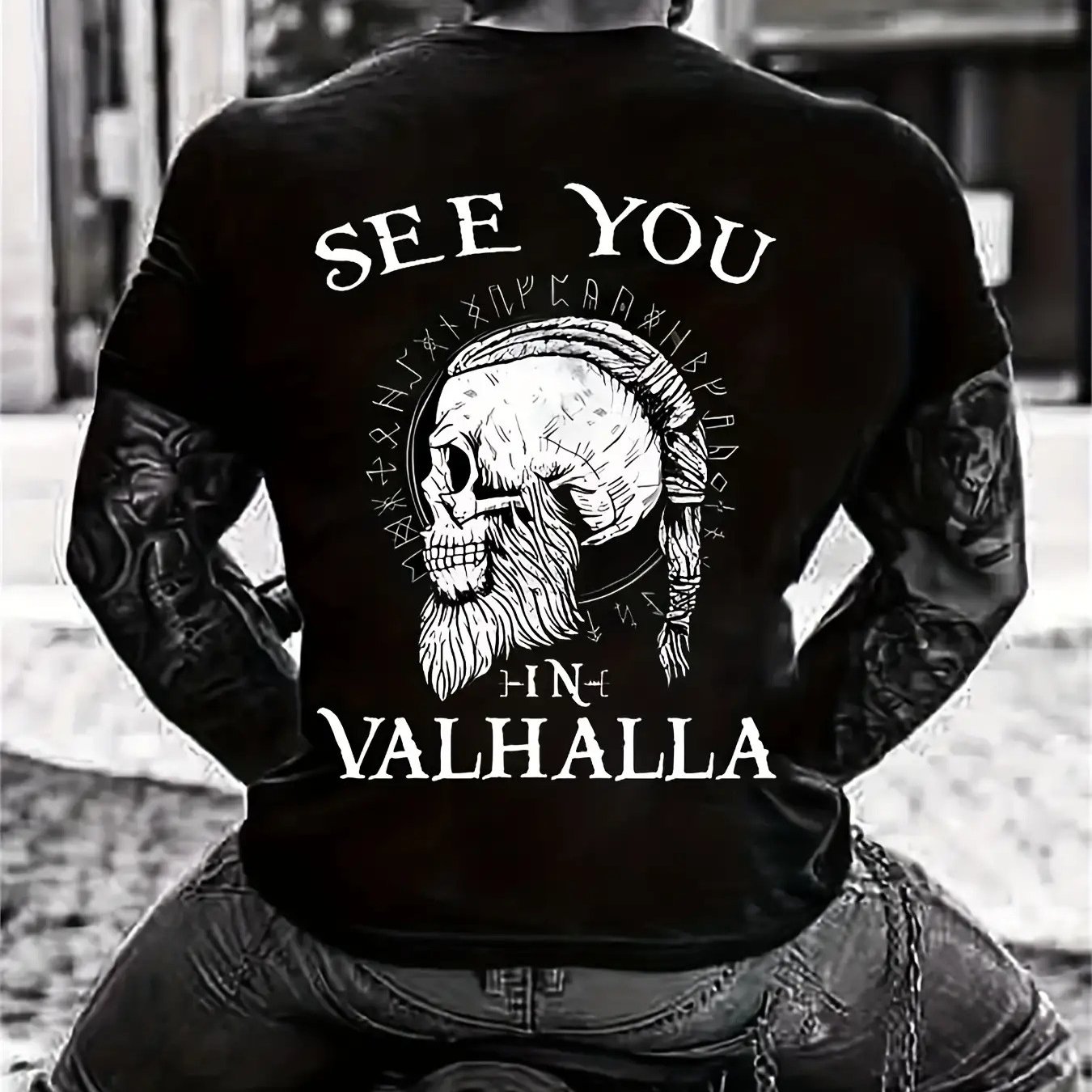 تي شيرت رجالي بتصميم جمجمة الف - مراجعة Summer Viking Clothing وسعره