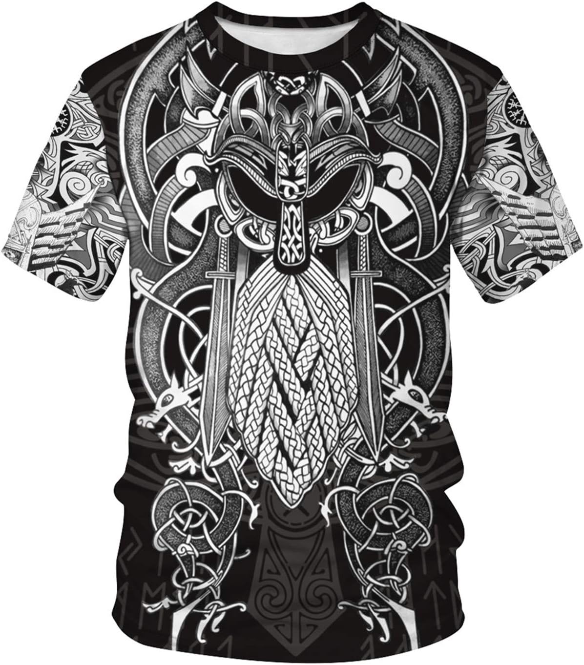 الرجال الفايكنج تي شيرت بلايز  - مراجعة Summer Viking Clothing وسعره