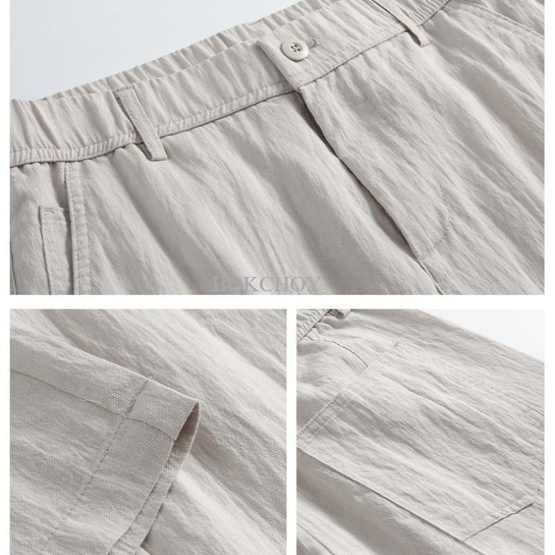 بنطلون كاجوال رجالي جديد لربيع - مراجعة Summer Clothing Men Linen وسعره