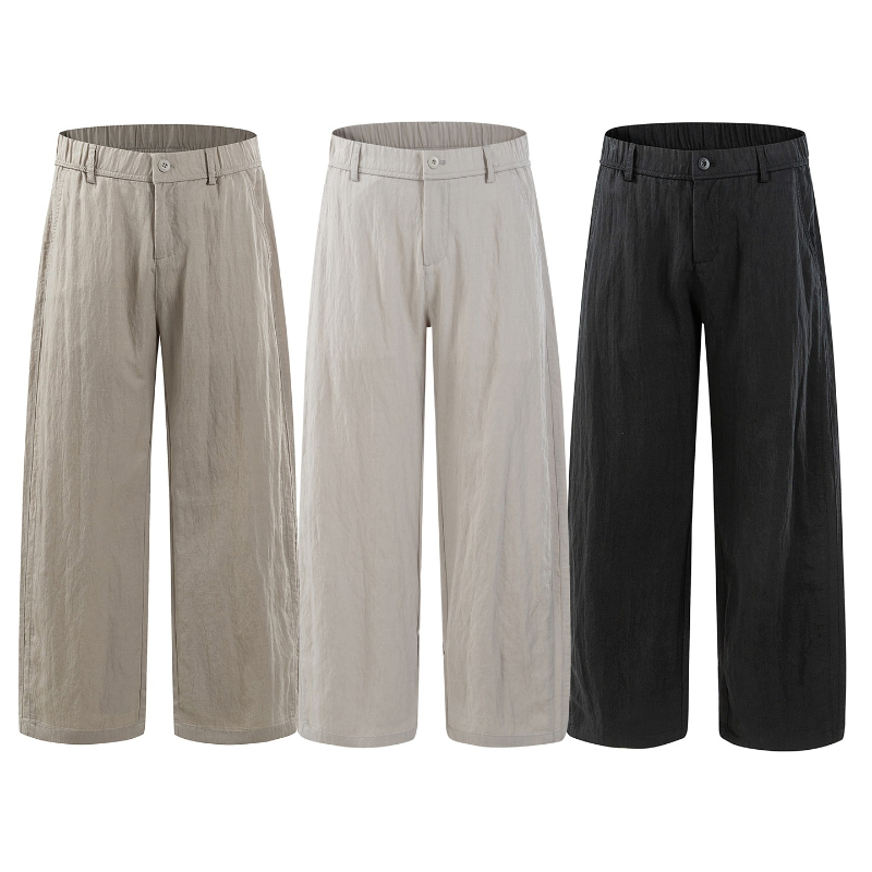 بنطلون كاجوال رجالي جديد لربيع - مراجعة Summer Clothing Men Linen وسعره