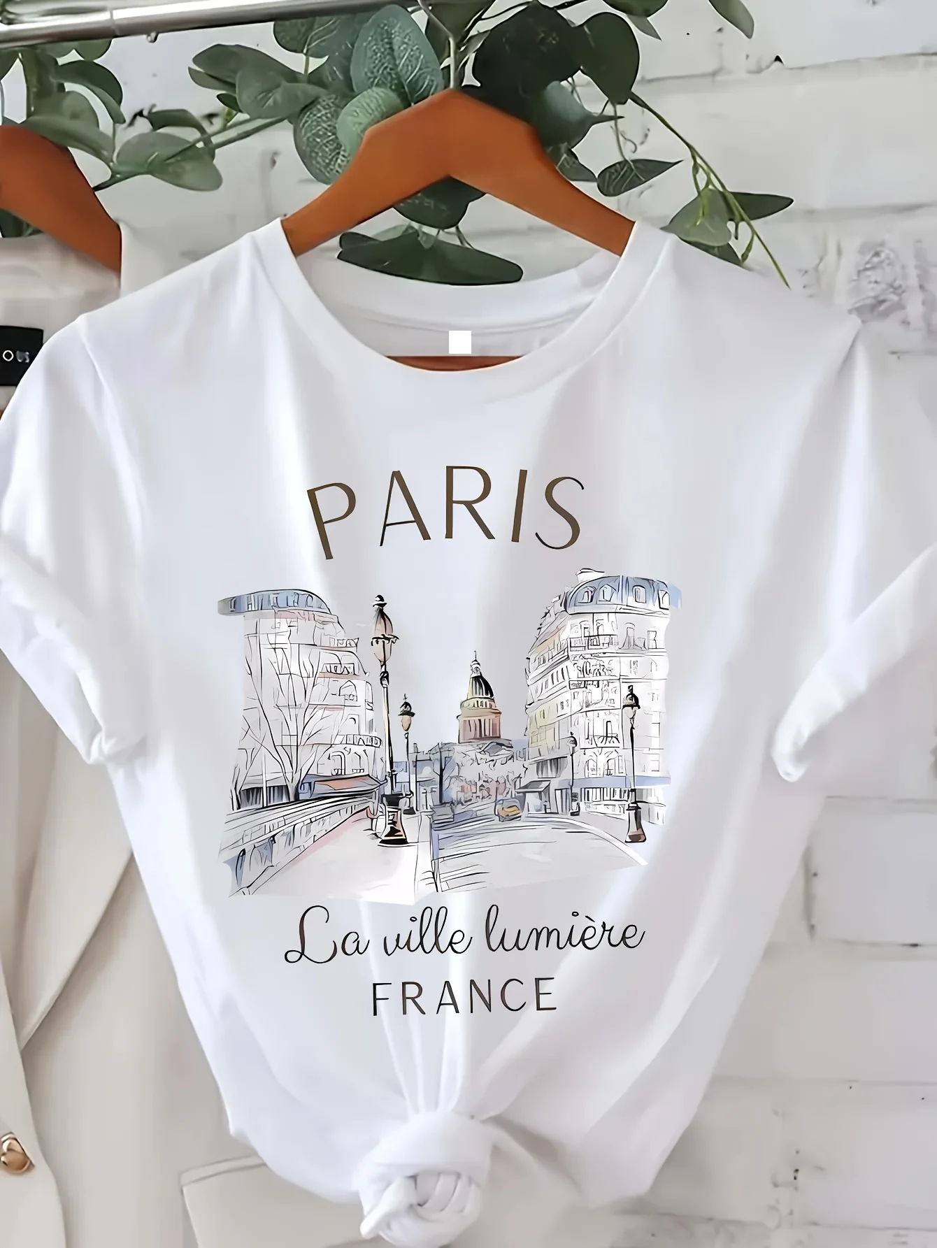 تي شيرت نسائي بطبعة باريس، قمي - مراجعة Summer Clothing In Paris وسعره