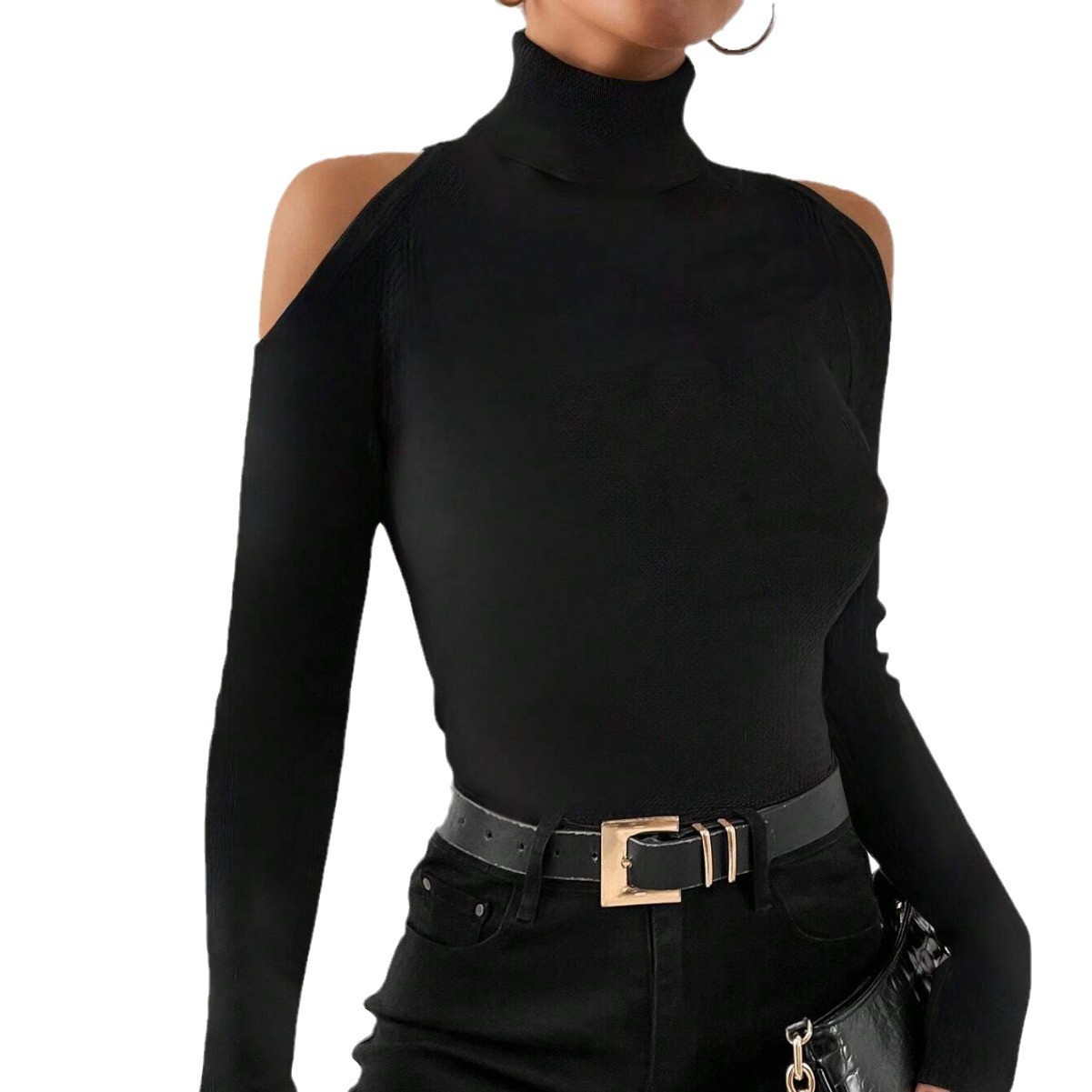 بلوزة نسائية أنيقة بياقة عالية - مراجعة Off Shoulder Blouse وسعره