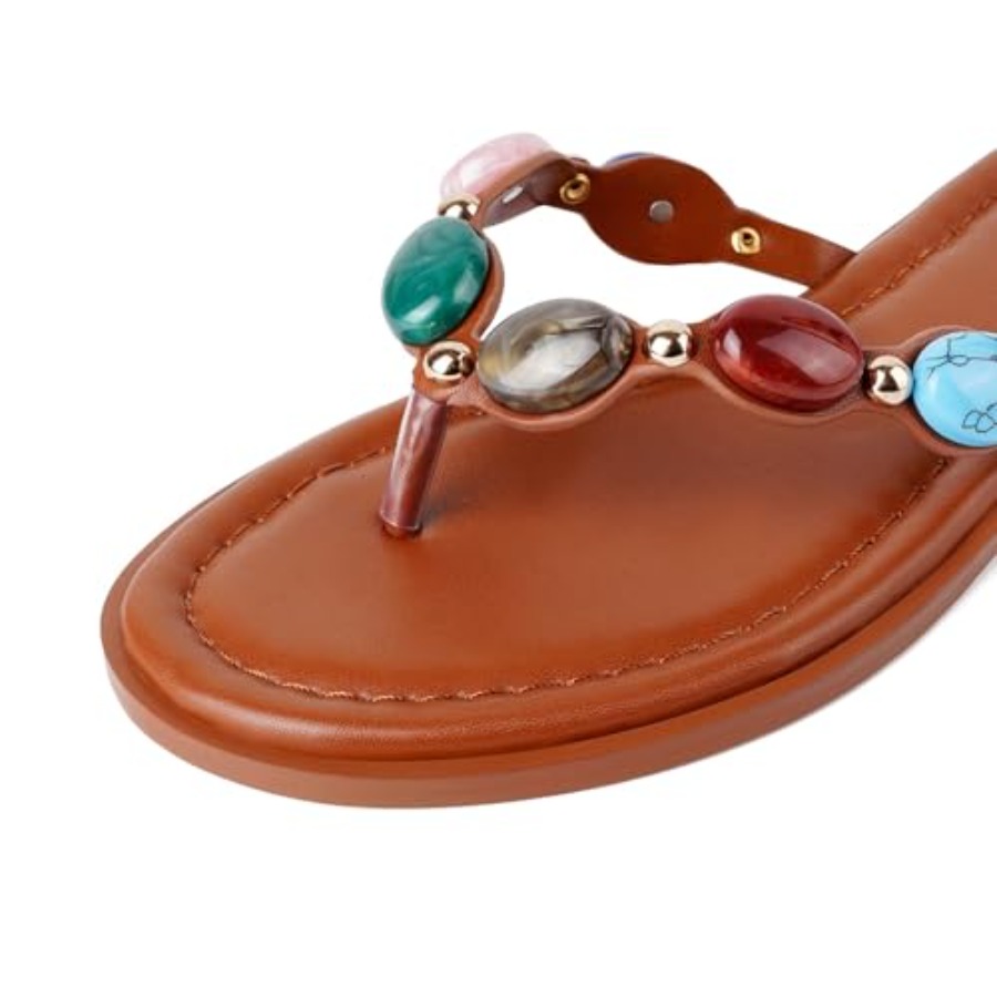 صنادل نسائية مزينة بالجواهر، م - مراجعة Flip Flop Jeweled وسعره