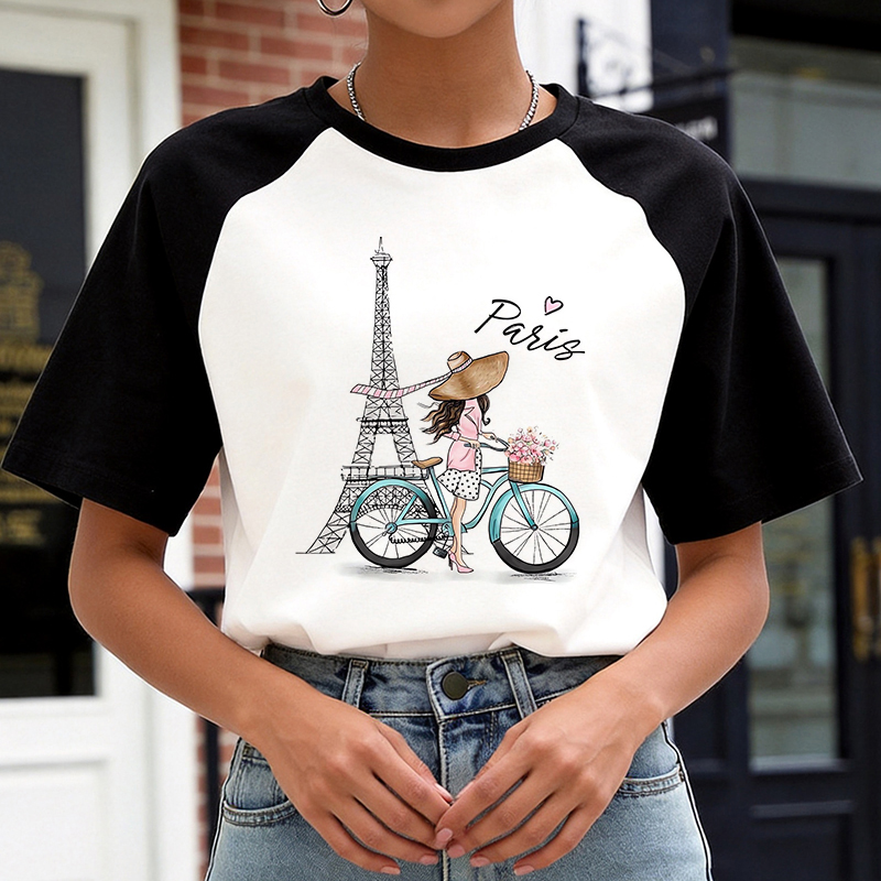قميص نسائي كاجوال بطباعة حروف  - مراجعة Summer Clothing In Paris وسعره