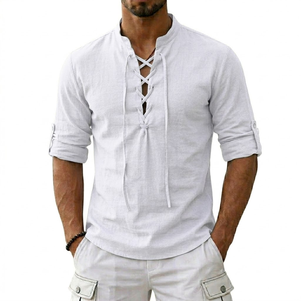 قمصان رجالية طويلة الأكمام من  - مراجعة Summer Viking Clothing وسعره