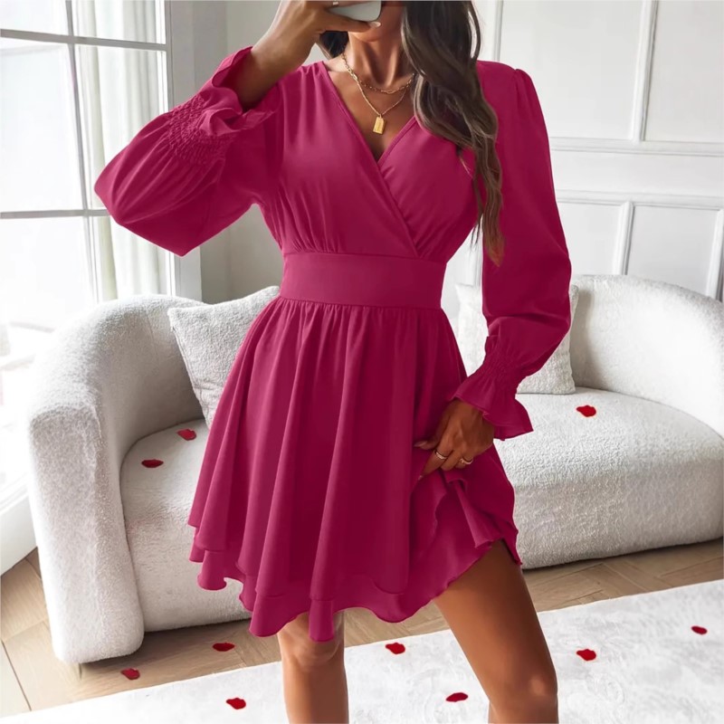 فساتين 2025 فستان نسائي برقبة  - مراجعة Summer Clothing Wraps وسعره