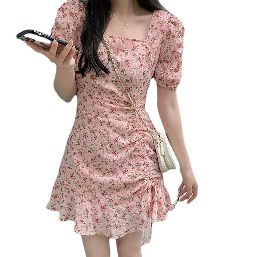 فستان نسائي صغير برباط زهري ،  - مراجعة Summer Clothing For 70 Year Old Woman وسعره