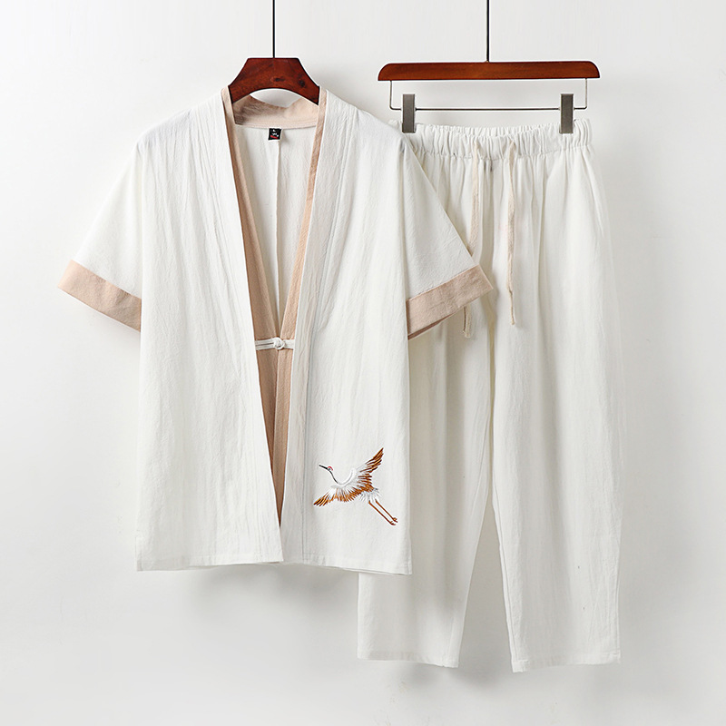 ملابس رجالية مقاس كبير بدلة ري - مراجعة Summer Clothing Men Linen وسعره