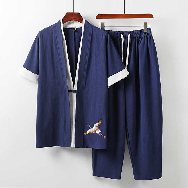 ملابس رجالية مقاس كبير بدلة ري - مراجعة Summer Clothing Men Linen وسعره