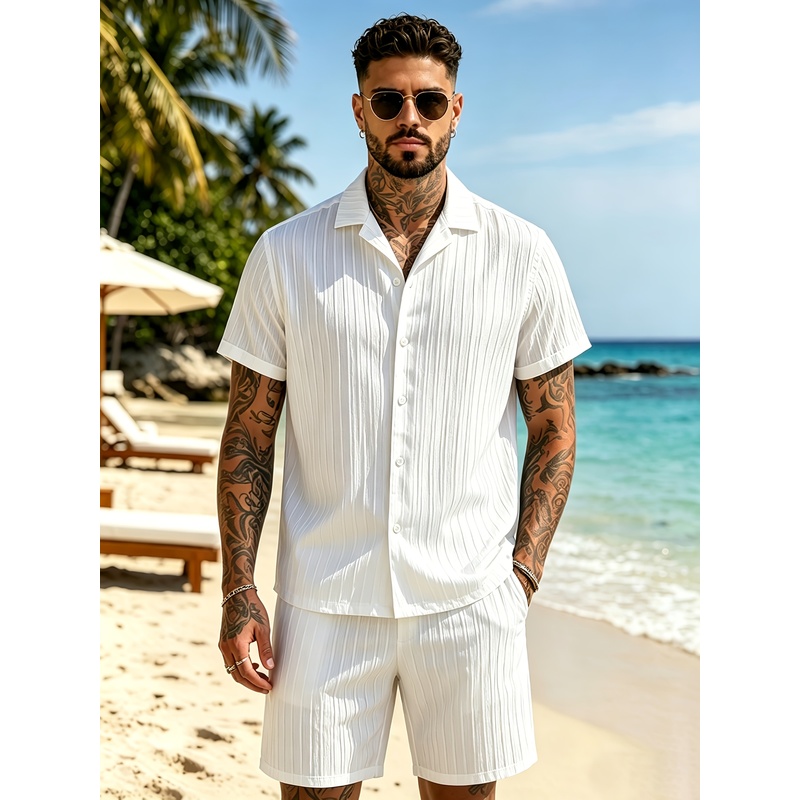 طقم بدلة صيفية غير رسمية للرجا - مراجعة Summer Clothing Beach وسعره