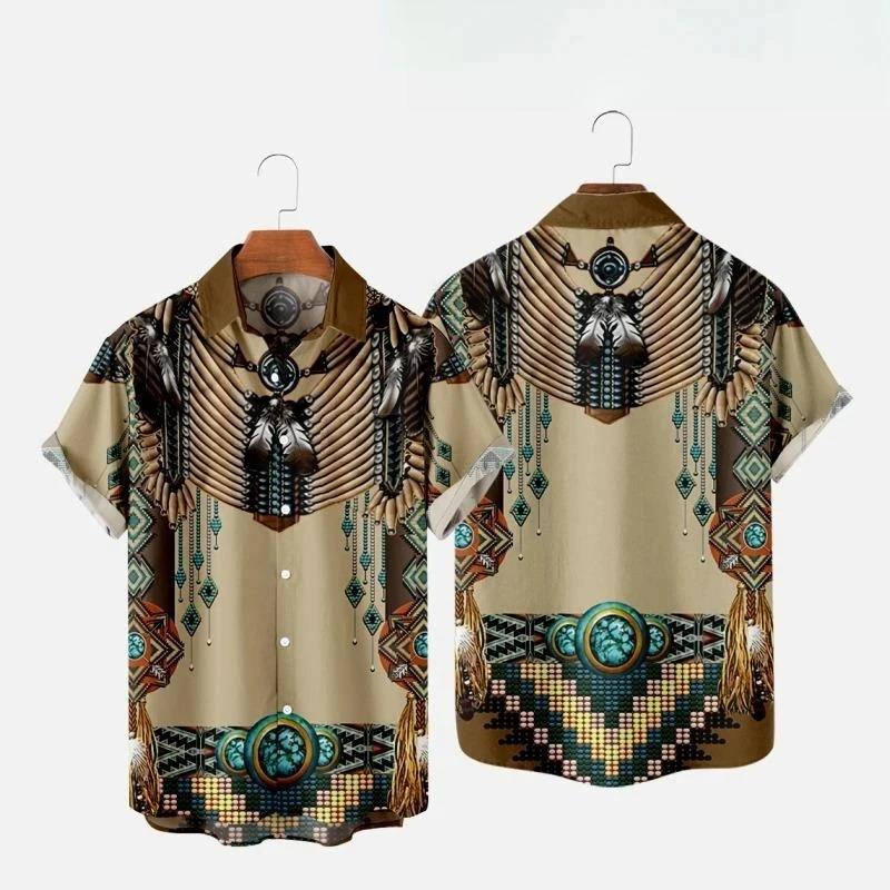قمصان شاطئية بطباعة ثلاثية الأ - مراجعة Indian Summer Vintage Clothing وسعره