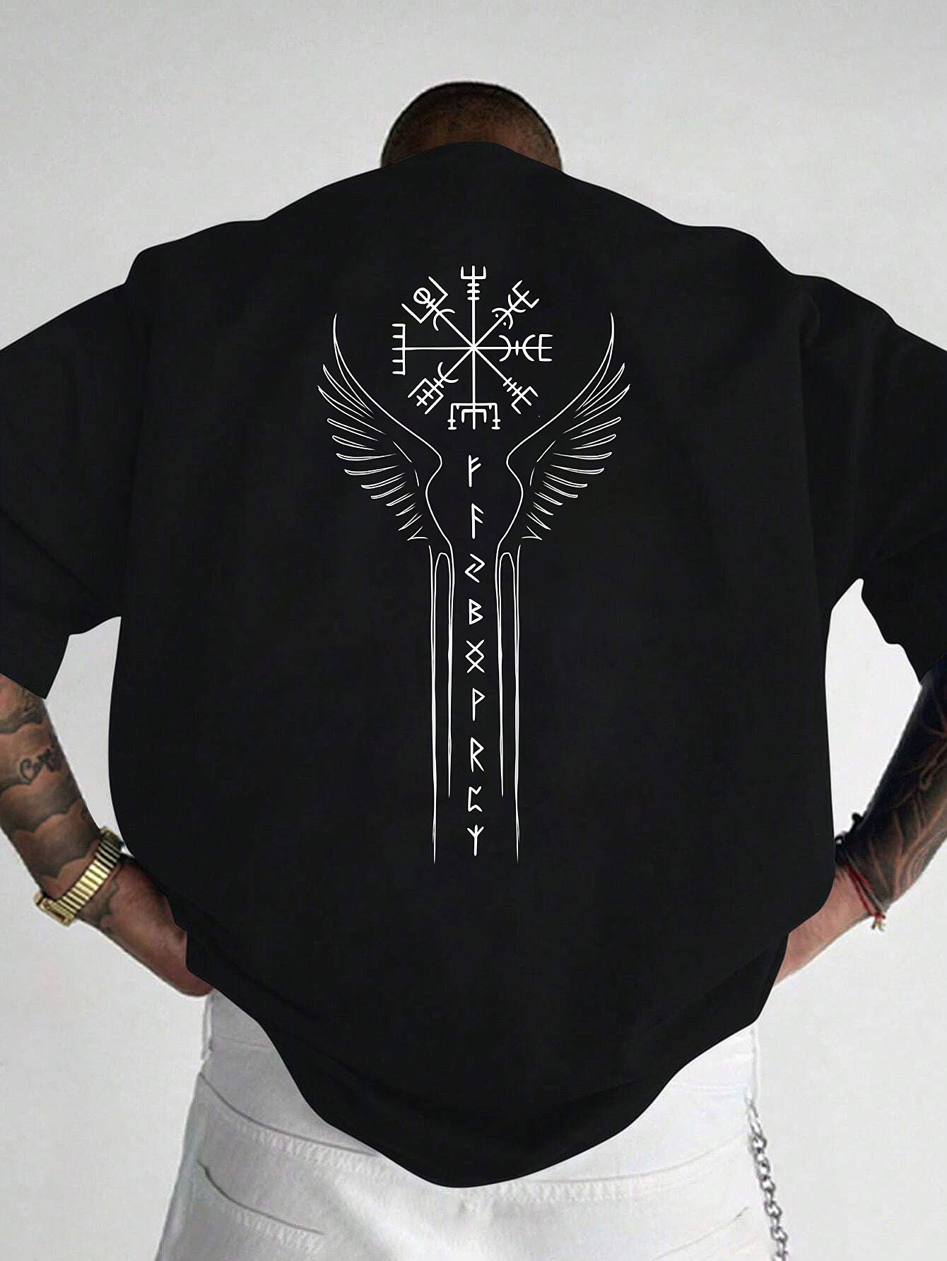تي شيرت رجالي مطبوع عليه بوصلة - مراجعة Summer Viking Clothing وسعره