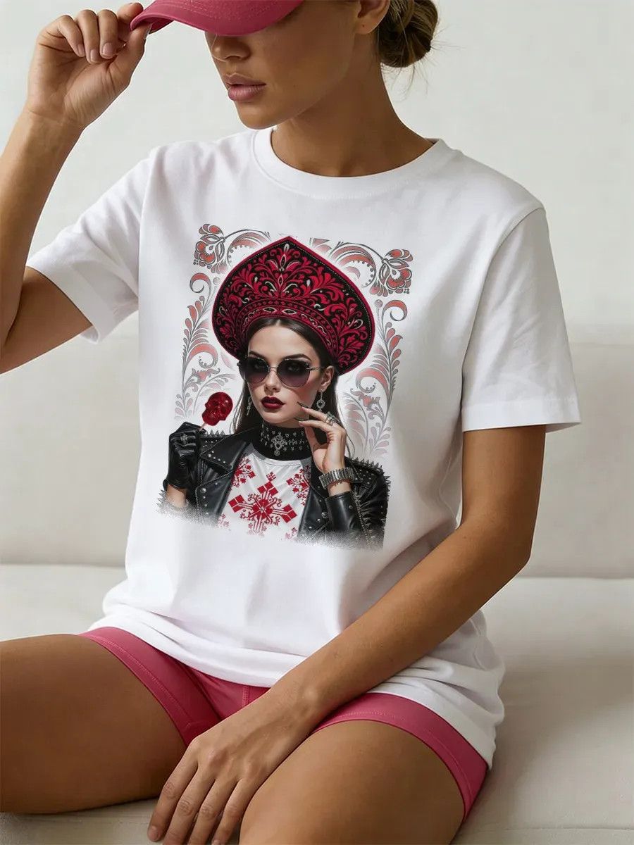 تي شيرت نسائي أبيض بطباعة صور  - مراجعة Summer Evenings Clothing وسعره