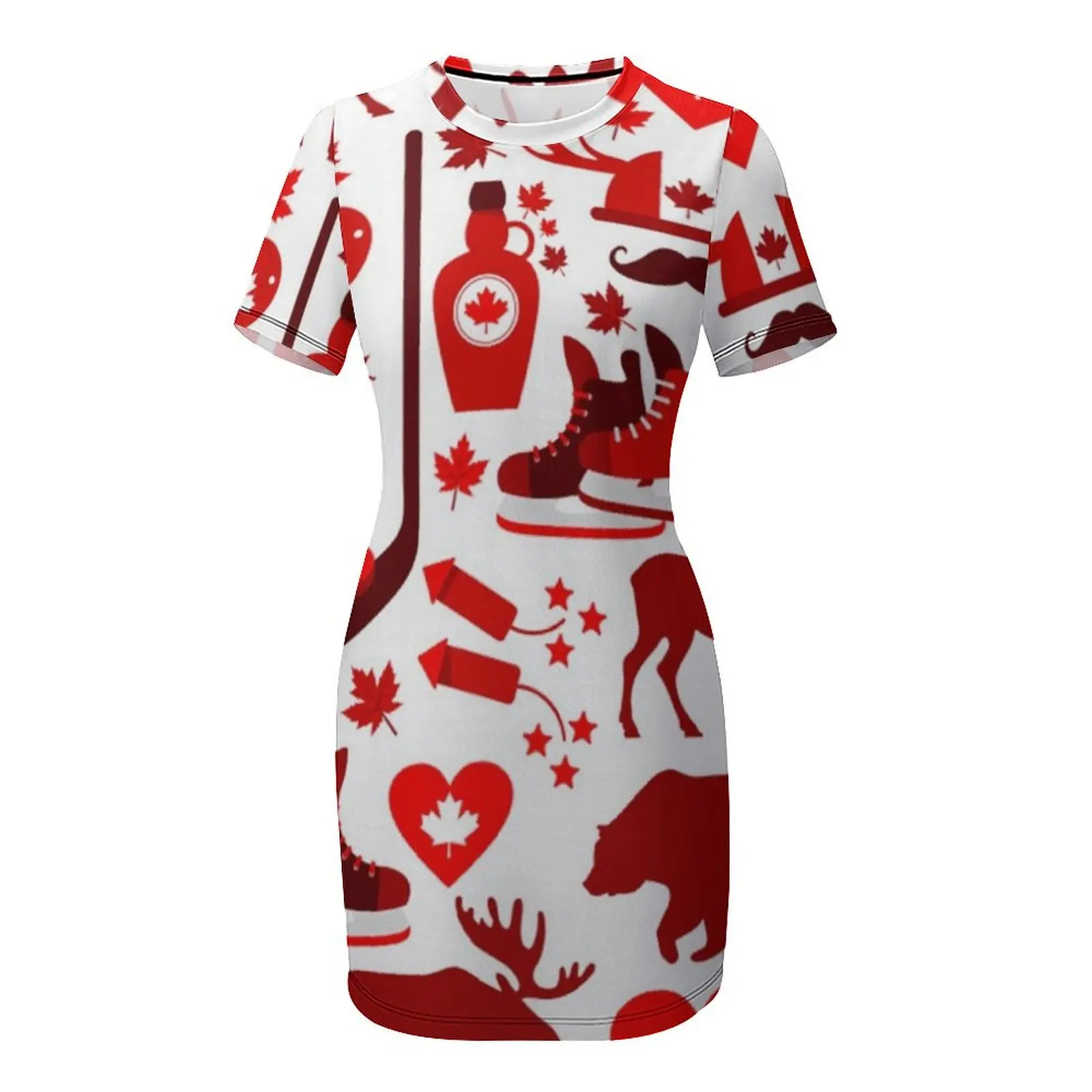 فستان قصير الأكمام بنمط All Th - مراجعة Summer Clothing Women Canada وسعره